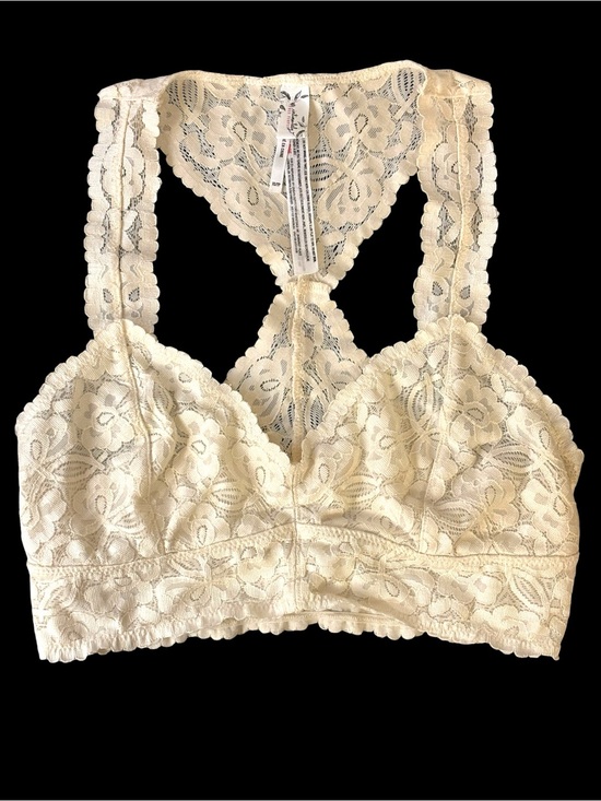 Intimately By Free People Other - Free People Intimately Ivory Floral Lace Racerback Longline Bralette XS